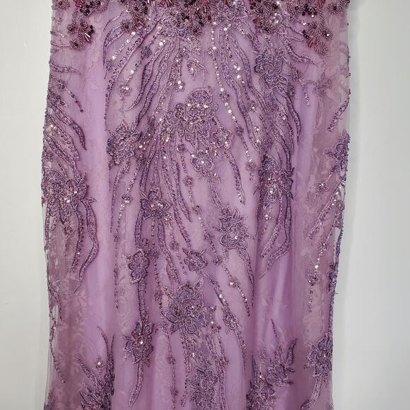 Mac Duggal Flutter Sleeve Long Formal Evening Gown Lilac Purple 67493 Size 10 - Picture 9 of 13